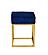 Modrest Downey Modern Blue Velvet & Gold Stool Ottoman by VIG Furniture