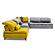 David Ferrari Mikado - Italian Modern Grey + Yellow Fabric Modular Sectional Sofa by VIG Furniture
