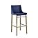 Modrest Mimi - Contemporary Blue Velvet + Brass Counter Stool Set of 2 by VIG Furniture