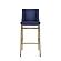 Modrest Mimi - Contemporary Blue Velvet + Brass Counter Stool Set of 2 by VIG Furniture