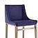 Modrest Mimi - Contemporary Blue Velvet + Brass Counter Stool Set of 2 by VIG Furniture
