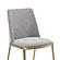 Modrest Brent- Contemporary Light Grey Fabric + Brass Dining Chair Set of 2 by VIG Furniture