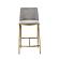 Modrest Brent- Contemporary Light Grey Fabric + Brass Counter Stool by VIG Furniture
