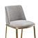 Modrest Brent- Contemporary Light Grey Fabric + Brass Counter Stool by VIG Furniture