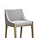 Modrest Fairview - Contemporary Grey + Brass Counter Stool by VIG Furniture