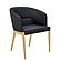Modrest Kravitz - Modern Dark Grey Vegan Leather + Antique Brass Dining Chair by VIG Furniture