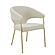 Modrest Claudine - Modern Light Grey Fabric & Antique Brass Dining Chair by VIG Furniture