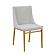 Modrest Mimi - Modern Light Grey Fabric + Antique Brass Dining Chair (Set of 2) by VIG Furniture