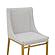 Modrest Mimi - Modern Light Grey Fabric + Antique Brass Dining Chair (Set of 2) by VIG Furniture