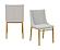Modrest Mimi - Modern Light Grey Fabric + Antique Brass Dining Chair (Set of 2) by VIG Furniture
