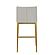 Modrest Mimi - Modern Light Grey Fabric + Antique Brass Counter Stool (Set of 2) by VIG Furniture