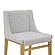 Modrest Mimi - Modern Light Grey Fabric + Antique Brass Counter Stool (Set of 2) by VIG Furniture