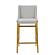 Modrest Mimi - Modern Light Grey Fabric + Antique Brass Counter Stool (Set of 2) by VIG Furniture