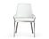 Modrest Ganon - Modern White & Brushed Stainless Steel Dining Chair by VIG Furniture