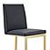 Modrest Frankie - Modern Dark Grey Vegan Lather + Antique Brass Counter Stool by VIG Furniture