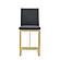 Modrest Frankie - Modern Dark Grey Vegan Lather + Antique Brass Counter Stool by VIG Furniture