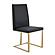 Modrest Frankie - Modern Dark Grey Vegan Leather + Antique Brass Dining Chair by VIG Furniture