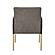 Modrest Engel - Modern Dark Grey Vegan Leather + Grey Fabric + Antique Brass Dining Chair by VIG Furniture