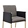 Modrest Engel - Modern Dark Grey Vegan Leather + Grey Fabric + Antique Brass Dining Chair by VIG Furniture