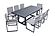 Renava Wake + Kayak - Modern Outdoor Grey Dining Table Set by VIG Furniture