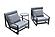Renava Boardwalk Outdoor Grey Lounge Chair Set by VIG Furniture
