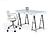 Modrest Ostrow - White + Stainless Steel Desk by VIG Furniture