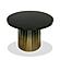 Modrest Elmira - Glam Black Ash + Gradient Stainless Steel Round Dining Table by VIG Furniture