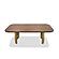 Modrest Marjorie - Modern Walnut + Brushed Gold Rectangular Dining Table by VIG Furniture