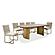 Modrest Marjorie - Modern Walnut + Brushed Gold Rectangular Dining Table by VIG Furniture