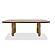 Modrest Marjorie - Modern Walnut + Brushed Gold Rectangular Dining Table by VIG Furniture