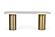 Modrest Rocky - Glam White Marble & Brush Gold Dining Table by VIG Furniture