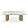 Modrest Rocky - Glam White Marble & Brush Gold Large Dining Table by VIG Furniture