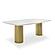 Modrest Rocky - Glam White Marble & Brush Gold Large Dining Table by VIG Furniture