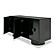 Modrest Calexico - Contemporary Black Wave Glass + Black Buffet by VIG Furniture