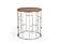 Modrest Silvia Modern Walnut & Stainless Steel End Table by VIG Furniture