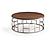 Modrest Silvia Modern Walnut & Stainless Steel Coffee Table by VIG Furniture