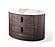 Modrest Chelton - Contemporary White Ceramic & Walnut Oval Nightstand by VIG Furniture
