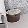 Modrest Chelton - Contemporary White Ceramic & Walnut Oval Nightstand by VIG Furniture