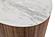 Modrest Chelton - Contemporary White Ceramic & Walnut Oval Nightstand by VIG Furniture