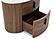Modrest Chelton - Contemporary White Ceramic & Walnut Oval Nightstand by VIG Furniture