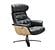Modrest - Nowak Modern Black Lounge Chair & Ottoman Set by VIG Furniture