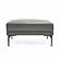 Divani Casa Jacoba - Modern Dark Grey Leather Rectangular Ottoman by VIG Furniture