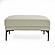 Divani Casa Jacoba - Modern Light Grey Leather Rectangular Ottoman by VIG Furniture