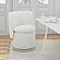 Divani Casa Norris - Modern Ivory Fabric Swivel Dining Chair by VIG Furniture