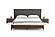Eastern King Nova Domus Metcalf - Mid-Century Walnut & Grey Bed w/ Two Nightstands by VIG Furniture