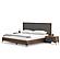 Eastern King Nova Domus Metcalf - Mid-Century Walnut & Grey Bed w/ Two Nightstands by VIG Furniture