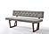 Modrest Jordan Modern Walnut & Grey Dining Set w/4 Chairs and Bench by VIG Furniture