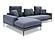 Divani Casa Corwith Modern Blue Fabric Left Facing Chaise Sectional by VIG Furniture