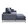 Divani Casa Corwith Modern Blue Fabric Left Facing Chaise Sectional by VIG Furniture