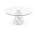 Modrest Lilly - Modern 12Mm Round Glass + White Dining Table by VIG Furniture